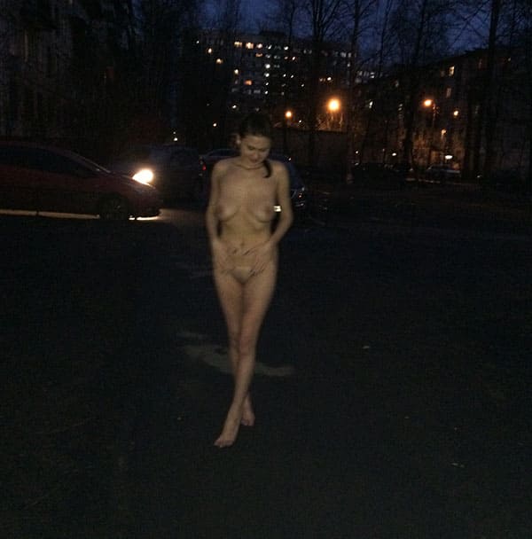 Молодая девушка вышла на улицу голая 7 фото