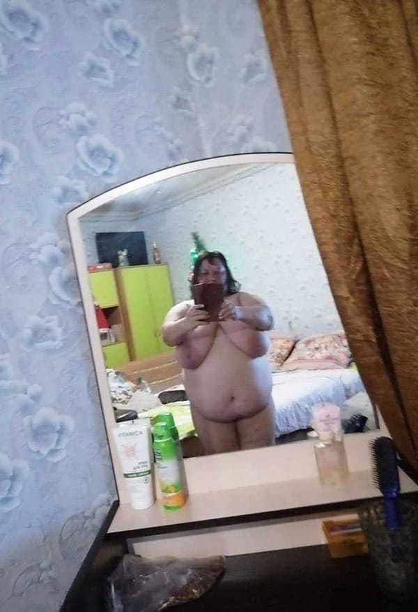 Домашние голые селфи русской толстой женщины 5 фото