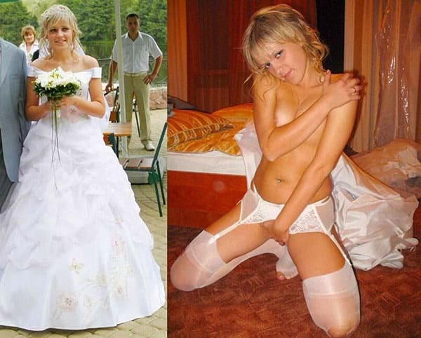 Фотографии невест до и после свадьбы голышом 3 фото